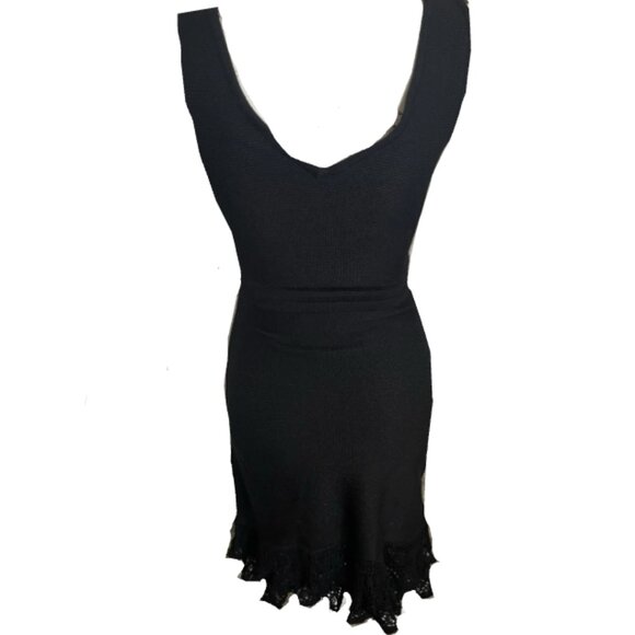 Brand New Guess Knit V-Neck Bodycon Mini Dress - Picture 1 of 4